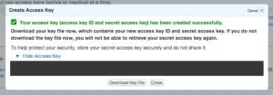 Coge tu Clave de Acceso y Clave Secreta y ponlas en la configuración de AZON