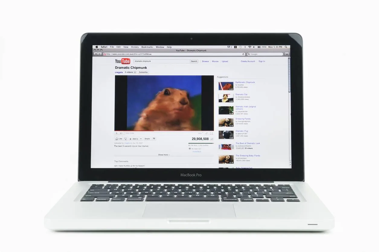 laptop no youtube