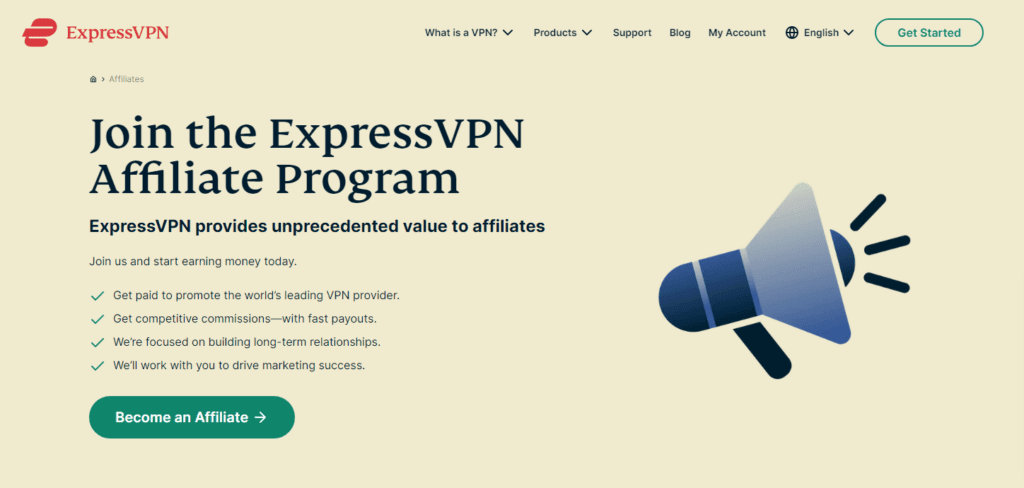 Express VPN - um programa de afiliados de VPN