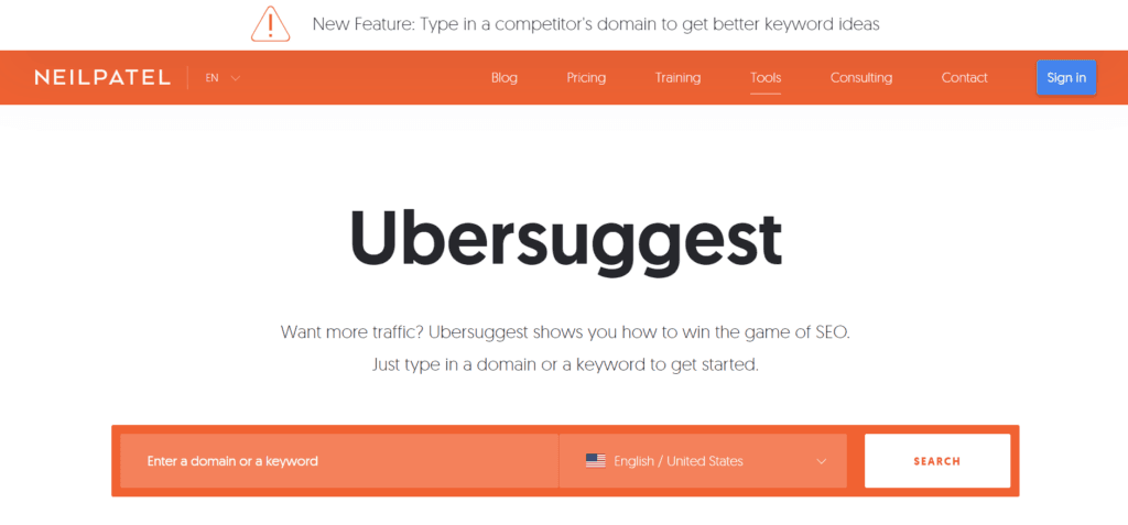  Ubersuggest de Neil Patel