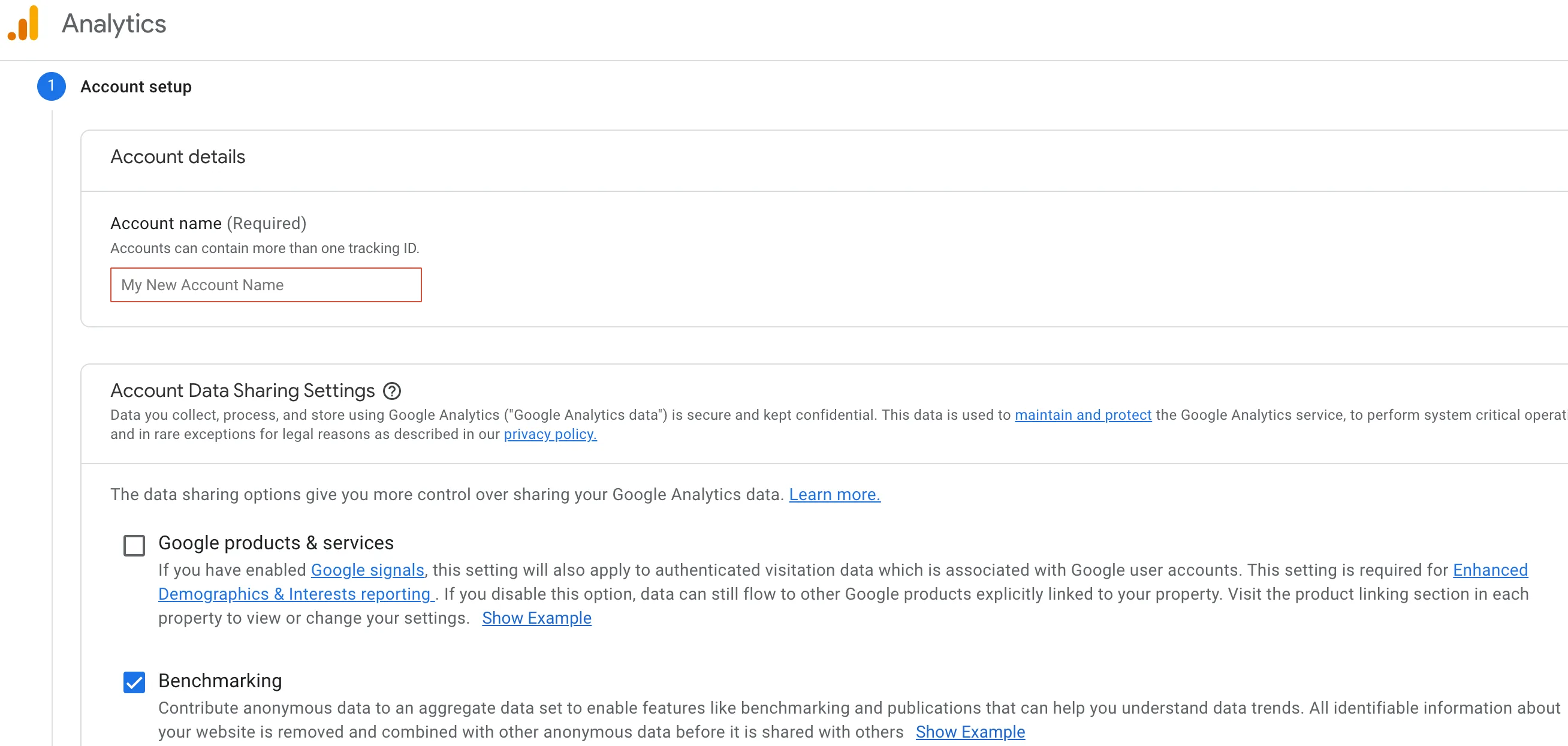 Erstellen Sie ein Google Analytics-Konto.