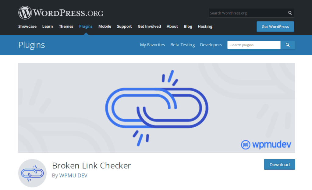 Broken Link Checker plugin download page