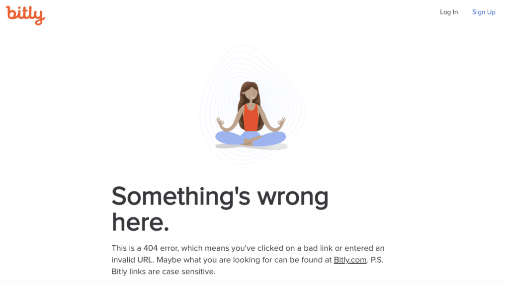 Bitly error page