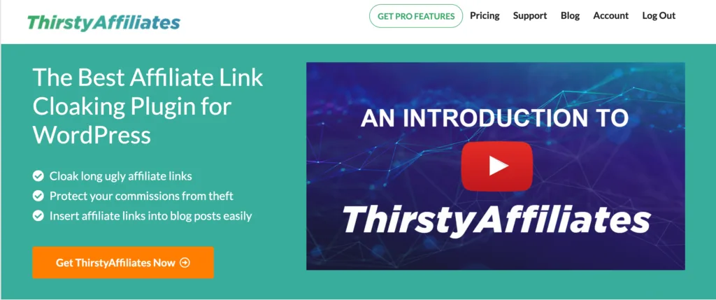 El plugin ThirstyAffiliates para WordPress.