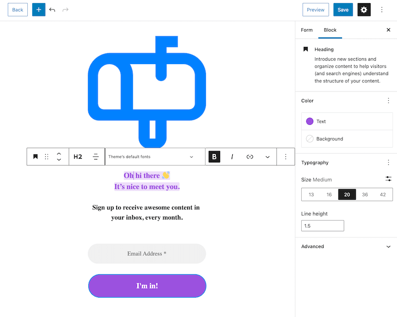 Personalizar el contenido de las ventanas emergentes