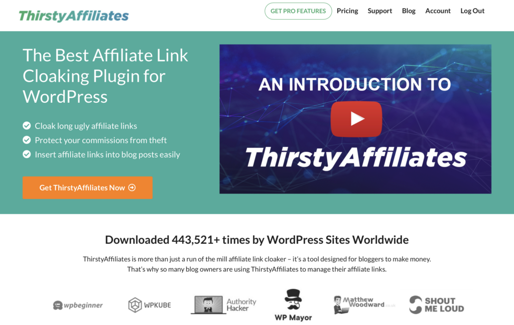 You can use ThirstyAffiliates to cloak your affiliate links