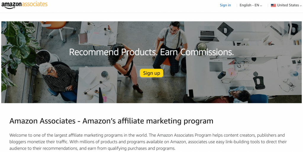 Amazon Associates affiliate program