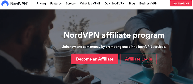 The NordVPN affiliate page. 