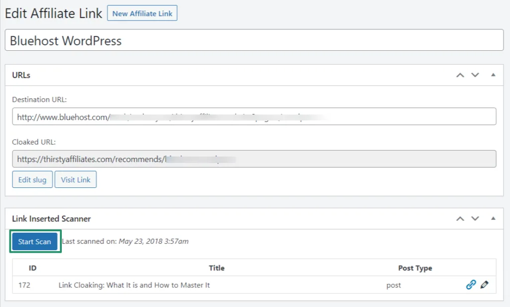 Edit-Affiliate-Link-Bluehost-WordPress--ThirstyAffiliates--WordPress | ThirstyAffiliates