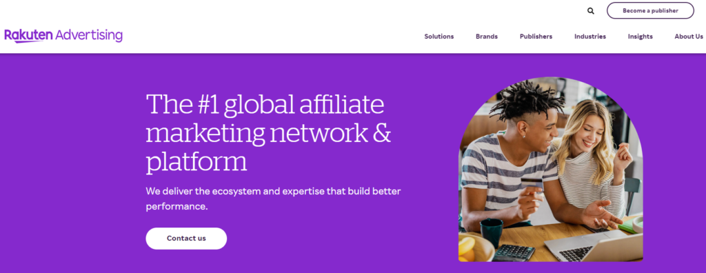 Rakuten affiliate marketing homepage