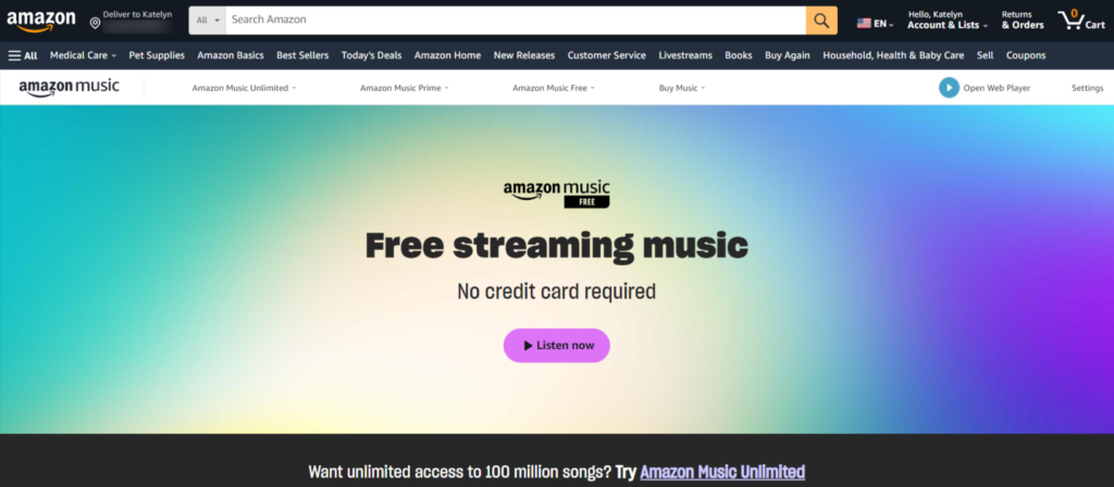 Amazon digital music store