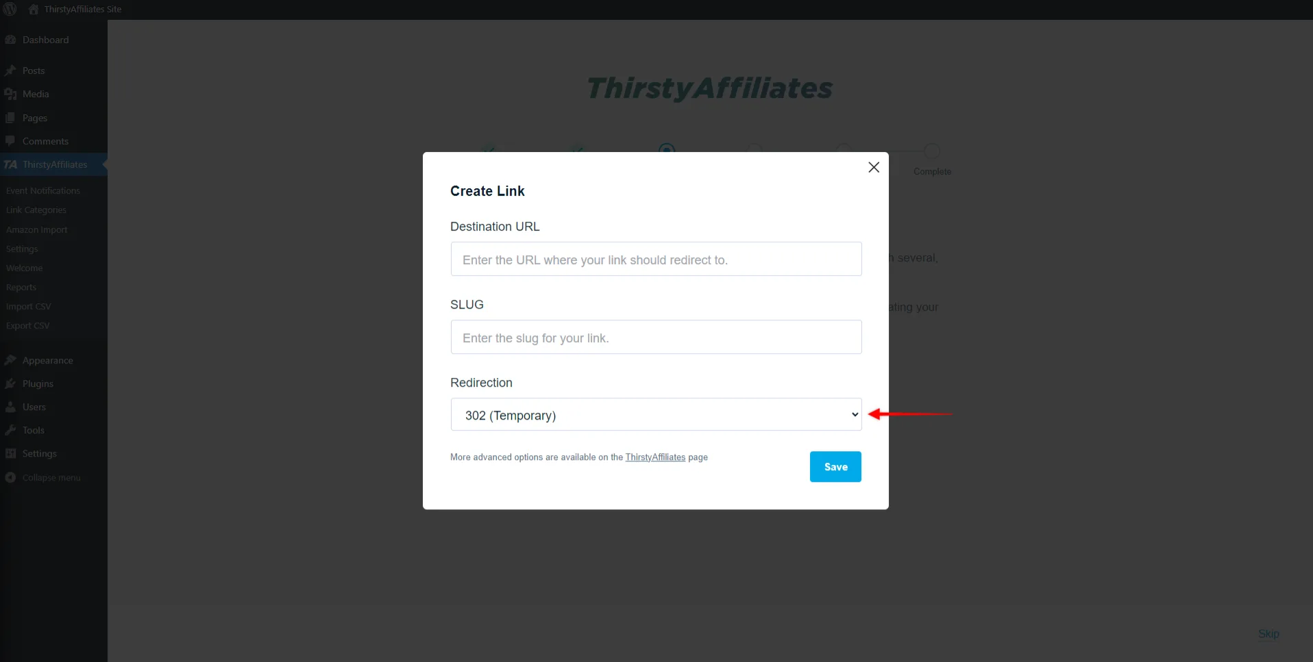 ThirstyAffiliates - Schnecke und Umleitung