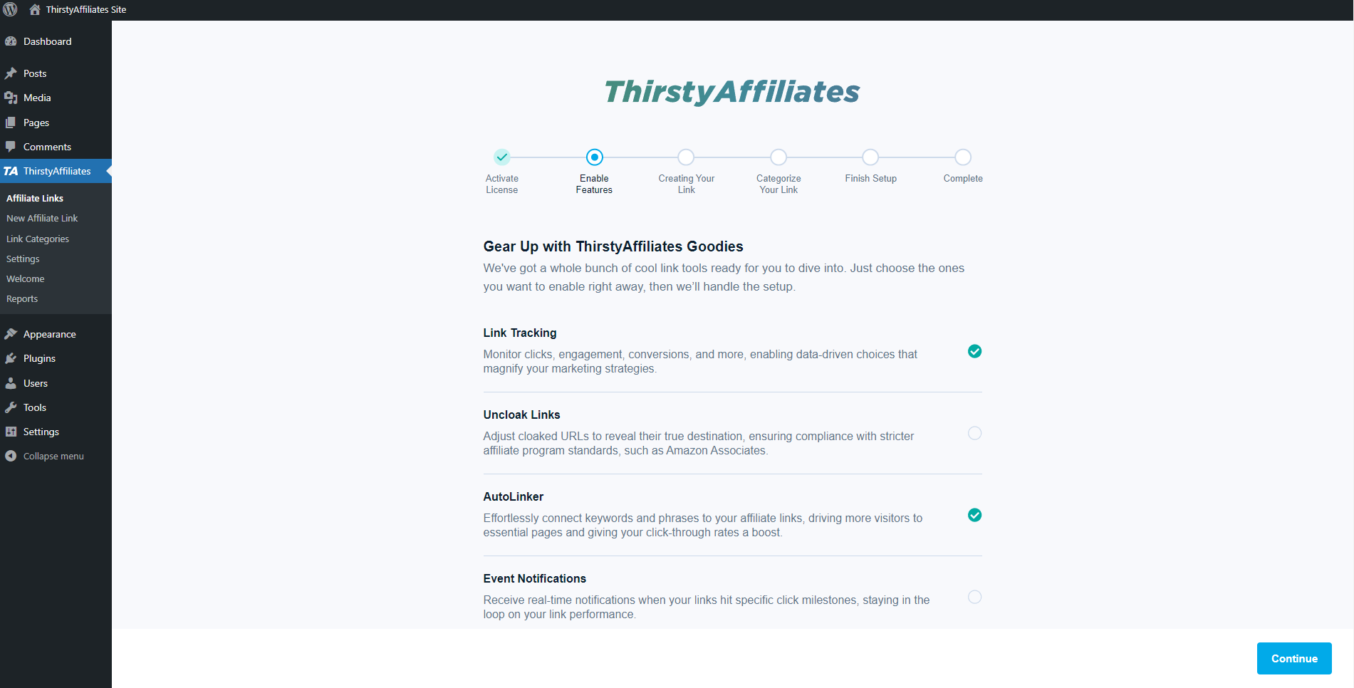 ThirstyAffiliates - License Activated