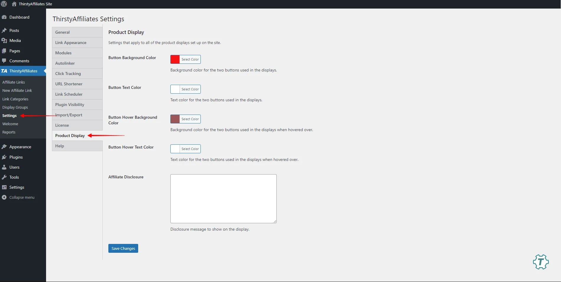 Image 2024-01-08 at 112321 AM | ThirstyAffiliates Configure Product Displays Settings