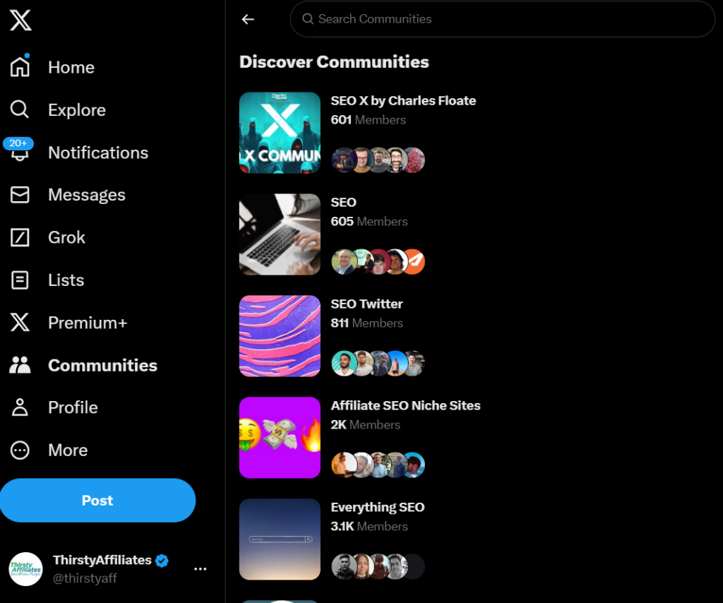 Create and join X Communities 
